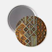 African Tribal Kuba Design Magnet (Vorderseite/Rückseite)