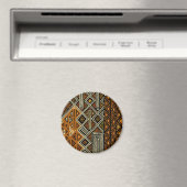 African Tribal Kuba Design Magnet (In Situ (Geschirrspüler))