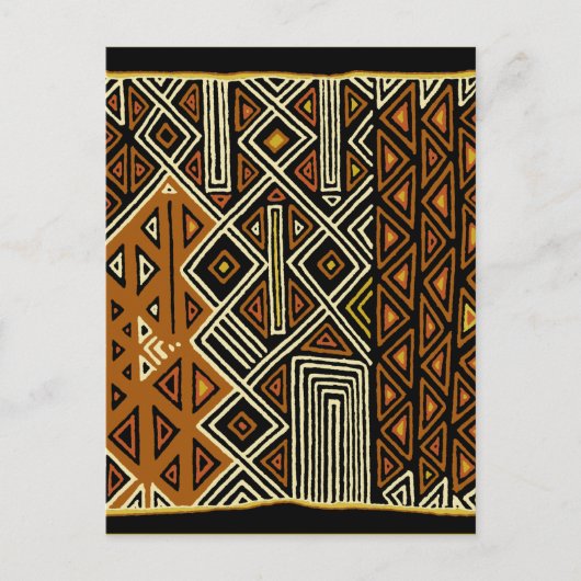 African Tribal Kuba Design Postkarte (Vorderseite)
