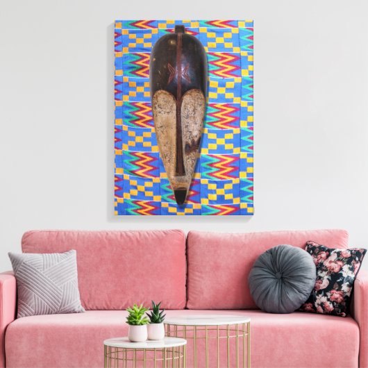 African Tribal Mask Canvas Print Leinwanddruck (Insitu (Wohnzimmer))