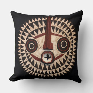 African Tribal Mask Folk Art Kissen