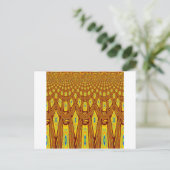 African Tribal Motif Postkarte (Stehend Vorderseite)