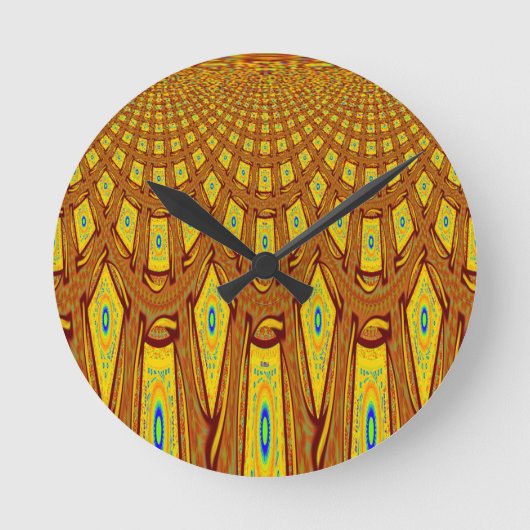 African Tribal Motif Runde Wanduhr (Vorderseite)