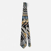 African Tribal Pattern Neck Tie Krawatte (Vorderseite)