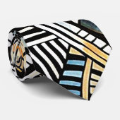 African Tribal Pattern Neck Tie Krawatte (Gerollt)