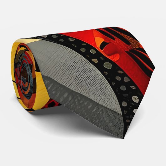 African Tribal Pattern Neck Tie Krawatte (Gerollt)