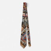 African Tribal Pattern Neck Tie Krawatte (Vorderseite)