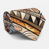 African Tribal Pattern Neck Tie Krawatte (Gerollt)