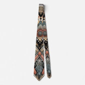 African Tribal Pattern Neck Tie Krawatte (Vorderseite)