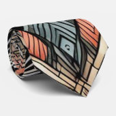 African Tribal Pattern Neck Tie Krawatte (Gerollt)