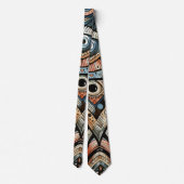 African Tribal Pattern Neck Tie Krawatte (Rückseite)