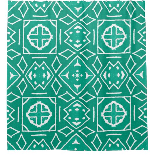 African Tribal Print Ikat Muster Duschvorhang (Vorderseite)