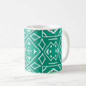African Tribal Print Ikat Muster Kaffeetasse (VorderseiteRechts)