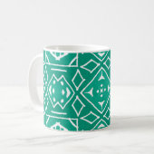 African Tribal Print Ikat Muster Kaffeetasse (Vorderseite Links)
