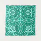 African Tribal Print Ikat Muster Wandteppich (Vorderseite (Horizontal))