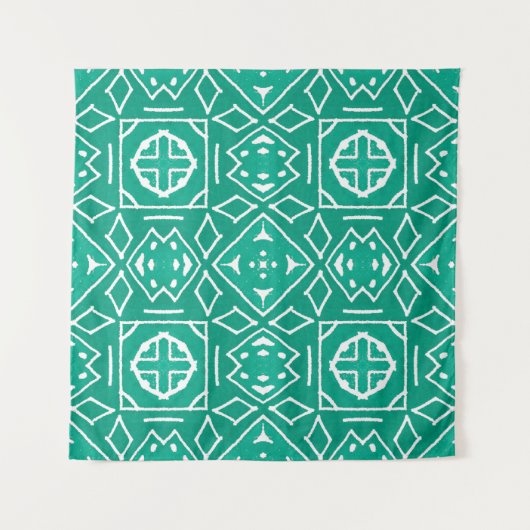 African Tribal Print Ikat Muster Wandteppich (Vorderseite)