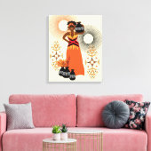 African Tribal Woman Print A fabelhafte Illustrati Leinwanddruck (Insitu (Wohnzimmer))