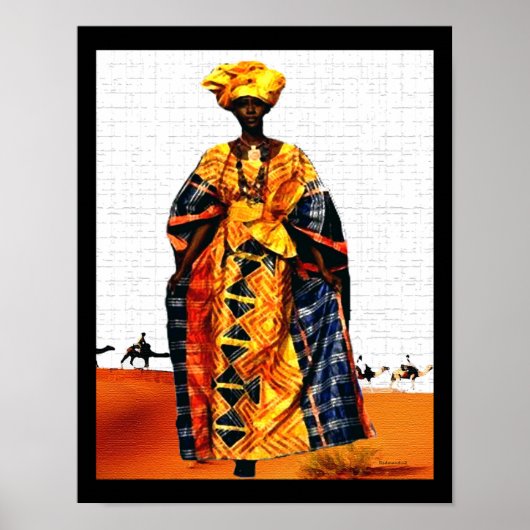 African Tribal Wüstenkönigin Poster (Vorne)