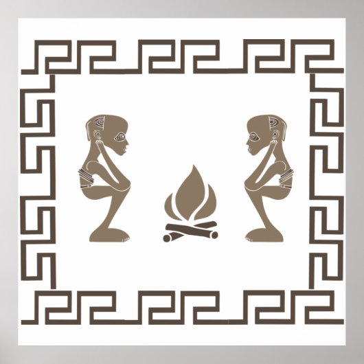 african tribe warrior ritual poster (Vorne)