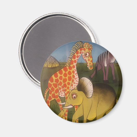 African Trio Art Print Magnet (Vorderseite/Rückseite)