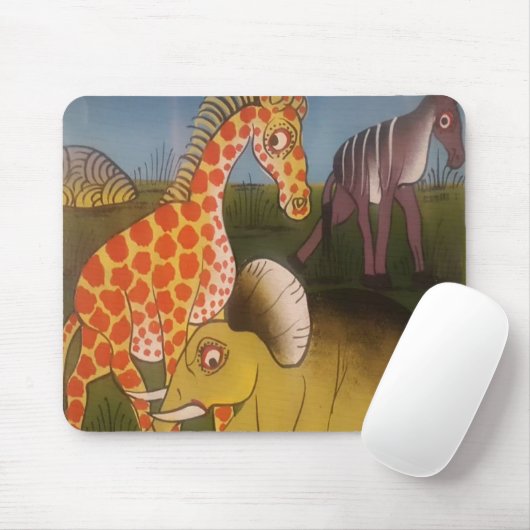 African Trio Art Print Mousepad (Mit Mouse)