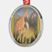 African Trio Art Print Silbernes Ornament (Links)