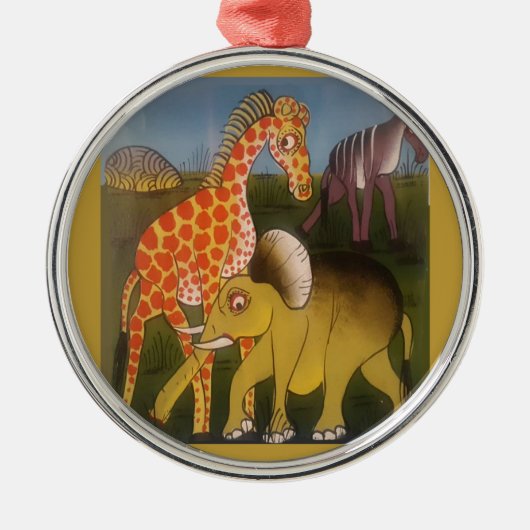 African Trio Art Print Silbernes Ornament (Vorne)