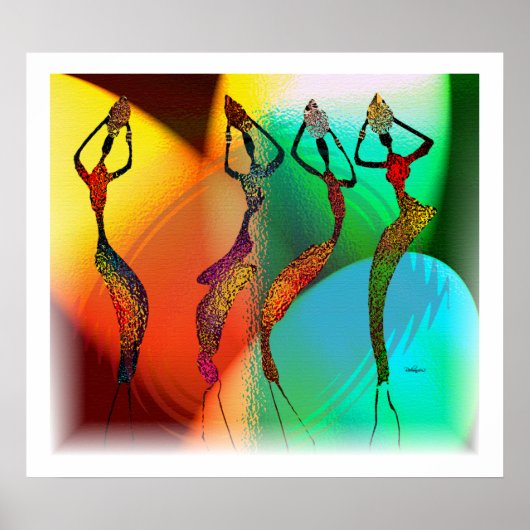 African Vase Confetti Celebration Poster (Vorne)