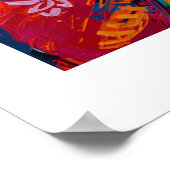 African Vibrant Abstract Art Print Poster (Ecke)