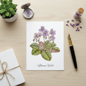 African Violet Curtis Botanical Postkarte