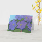 African Violet Greetings Card Karte (Gelbe Blume)