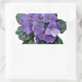 African Violet Lila Garden Blume Rechteckiger Aufkleber (Tasche)