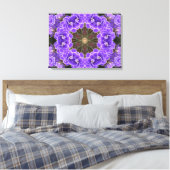 African Violet Mandala Leinwanddruck (Insitu (Schlafzimmer))