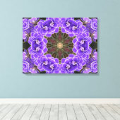 African Violet Mandala Leinwanddruck (Insitu (Holzboden))