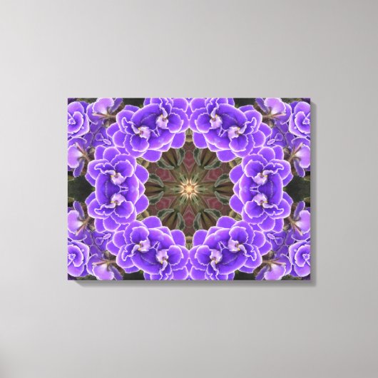 African Violet Mandala Leinwanddruck (Vorderseite)