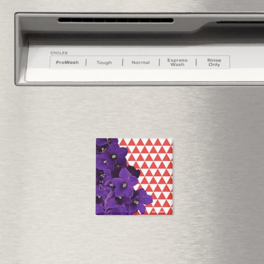 African Violet Red Pyramid Magnet (In Situ (Geschirrspüler))