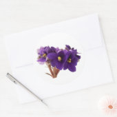 African violet runder aufkleber (Umschlag)