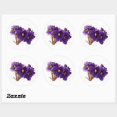African violet runder aufkleber (Blatt)