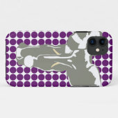 African Violet Safari Dot mit Pop Art Elephant Case-Mate iPhone Hülle (Rückseite (Horizontal))
