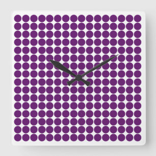 African Violet Safari Dot Quadratische Wanduhr