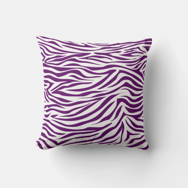 African Violet Safari Zebra Kissen (Vorderseite)