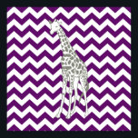African Violet Safari Zickzack mit Pop Art Giraffe Poster<br><div class="desc">Mod Zickzack Muster in der Safari Moods Farbpalette von Emporio Moffa,  mit Pop-Kunstgiraffe auf einer Seite.</div>