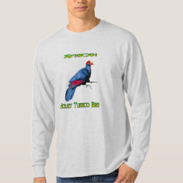 African Violet Turaco Bird Long T - Shirt