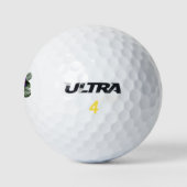 African Violet Zimmerpflanze Monogramm Kunst Golfball (Logo)