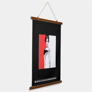 African Wandteppich Mit Holzrahmen