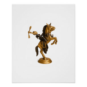 African Warrior on Horseback - Cultural Art Poster