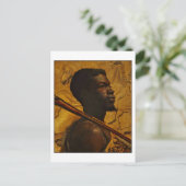 African Warrior von Boyd Fine Art Postkarte (Stehend Vorderseite)