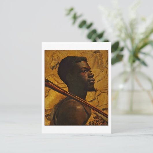 African Warrior von Boyd Fine Art Postkarte (Stehend Vorderseite)