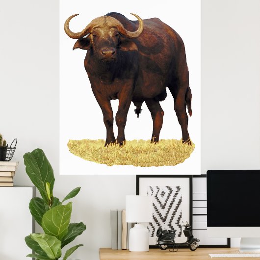 African Water Buffalo Poster 32 x 40" (Heimbüro)