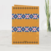 African Wedding Invitation | Gold & Kente Pattern Einladung (Rückseite)